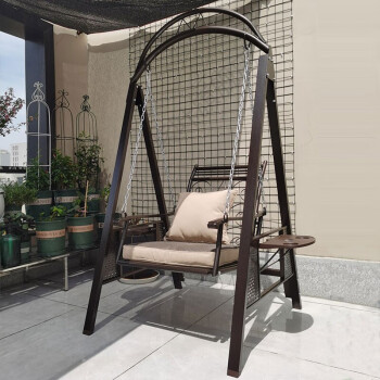 紫叶秋千单人成人室内阳台花园户外院子公园摇椅户外庭院吊椅